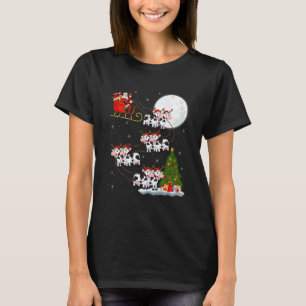 Rind Cow Santa Schlitten Fliegend Lustig Magisch C T-Shirt