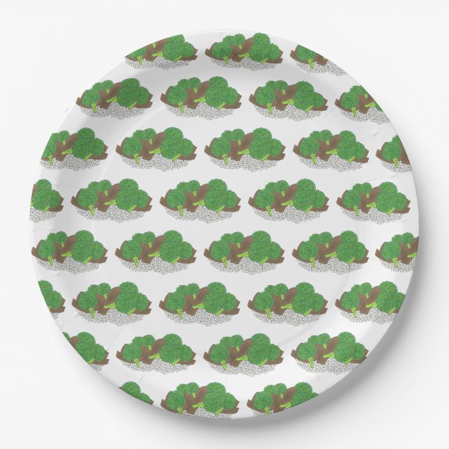 Rind und Broccoli, chinesisch mitgenommen Pappteller (Vorderseite)