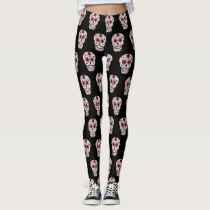Rind- und Rotweinleder Leggings
