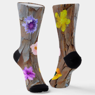 Rinde und Blumen  Socken