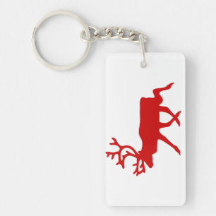 Rindeer rouge / Silhouette caribou