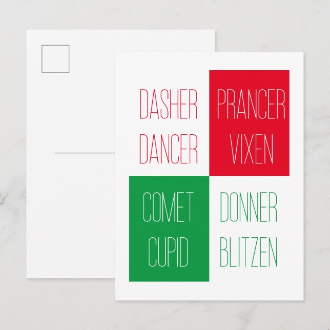 RINDENAMEN Postkarte (Vorne/Hinten)