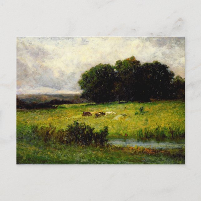 Rinder bei Stream - Edward Mitchell Banister Postkarte (Vorderseite)