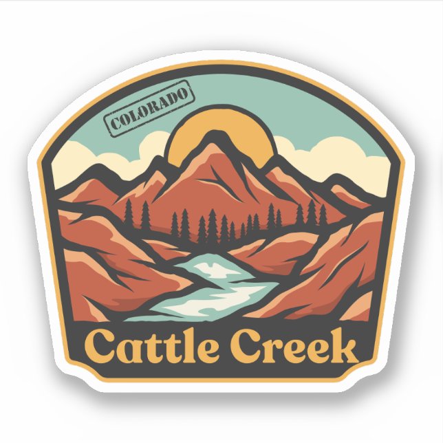 Rinder Creek, Colorado Aufkleber (Vorderseite)