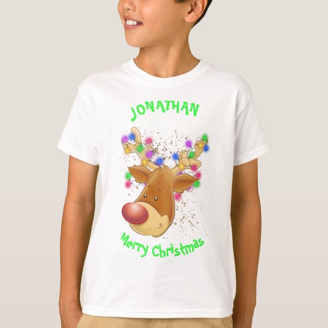 Rinder dans les lumières T-shirt personnalisé (Devant)