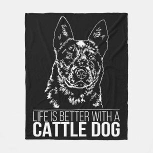 Rinder Das Leben von Hunden ist ein besseres Spric Fleecedecke