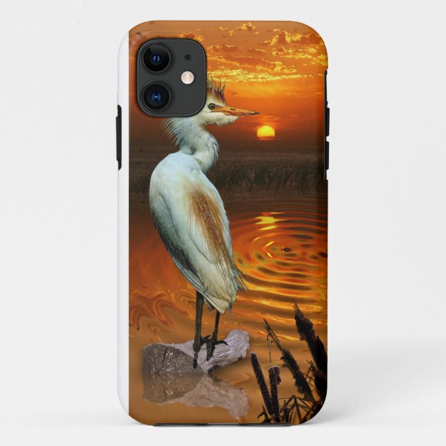 Rinder Egret & Sunset Fantasy iPhone 5 Fall Case-Mate iPhone Hülle (Rückseite)
