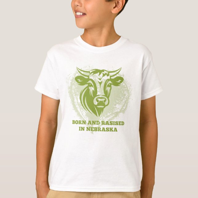 Rinder geboren und aufgezogen T-Shirt (Vorderseite)