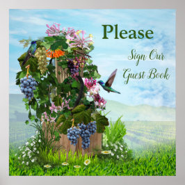 Rinder, Honeysuckles und Hummingbirds Poster