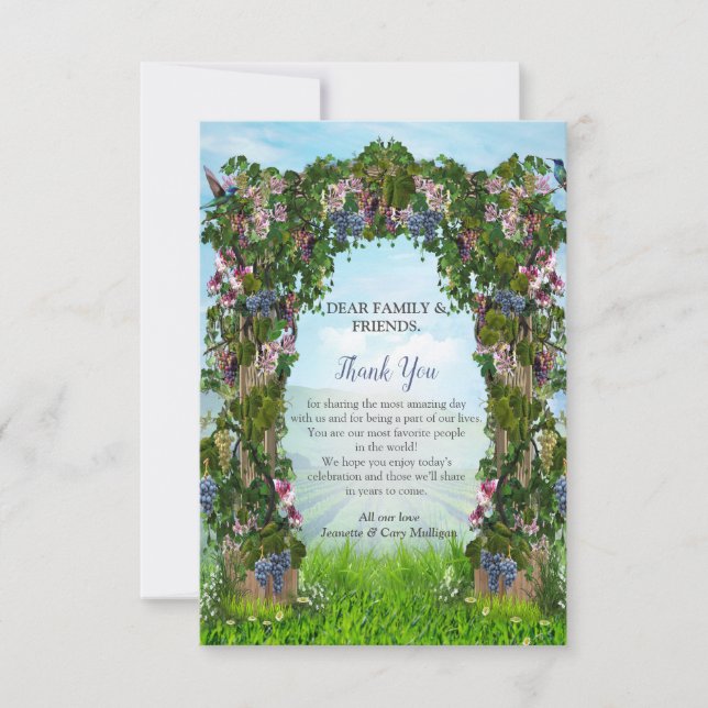 Rinder, Honeysuckles und Hummingbirds RSVP Karte (Vorderseite)