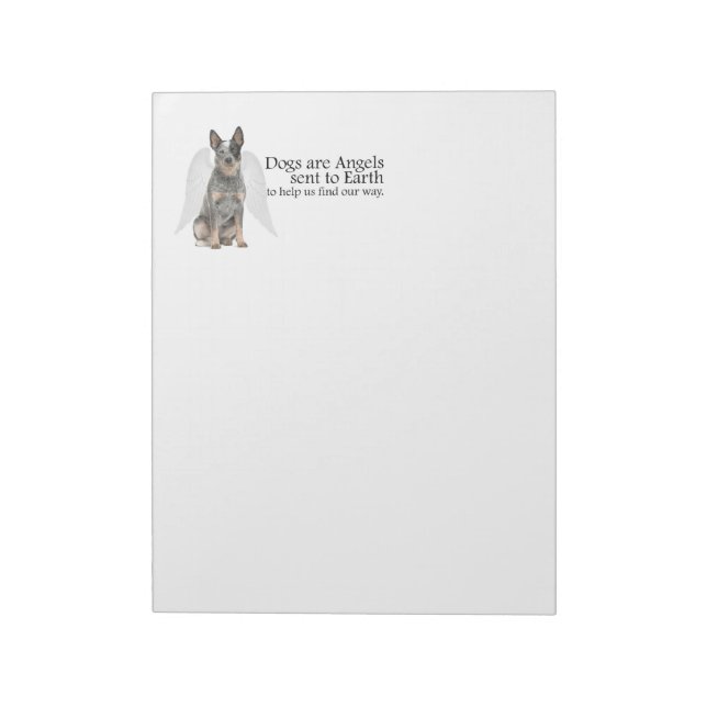 Rinder Hund Angel Notepad Notizblock (Rotiert)