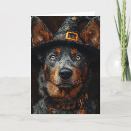 Rinder Hund Halloween Feiertagskarte