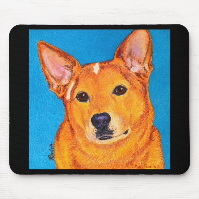 Rinder Hunde Mousepad - "Rot" (Vorne)