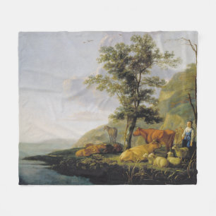 Rinder in der Nähe des Flusses Aelbert Cuyp Fleecedecke