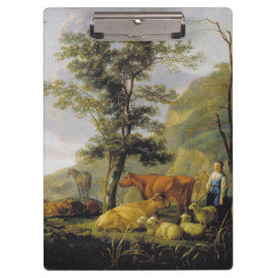 Rinder in der Nähe des Flusses Aelbert Cuyp Klemmbrett