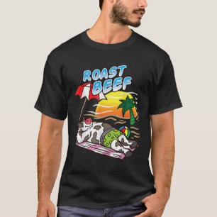 Rinderbraten Kuh beim Sonnenbaden am Strand Lustig T-Shirt