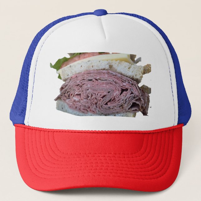 Rinderbraten T-Shirt Truckerkappe (Vorderseite)