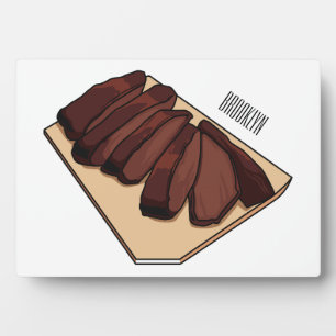 Rinderbrust-Cartoon-Illustration Fotoplatte