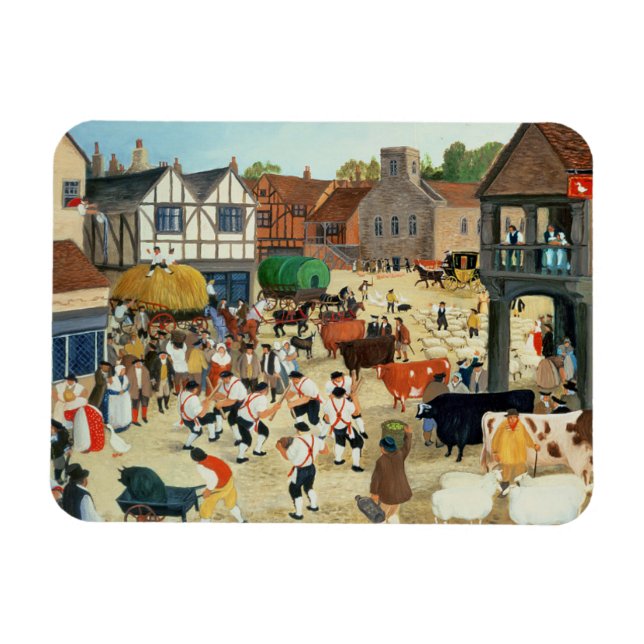Rindermarkt Mayfair aus dem 18. Jahrhundert Magnet (Horizontal)