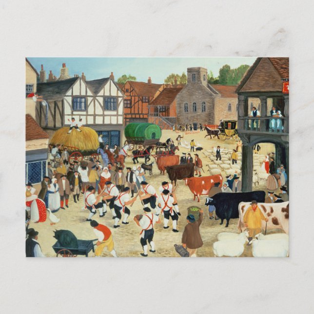 Rindermarkt Mayfair aus dem 18. Jahrhundert Postkarte (Vorderseite)