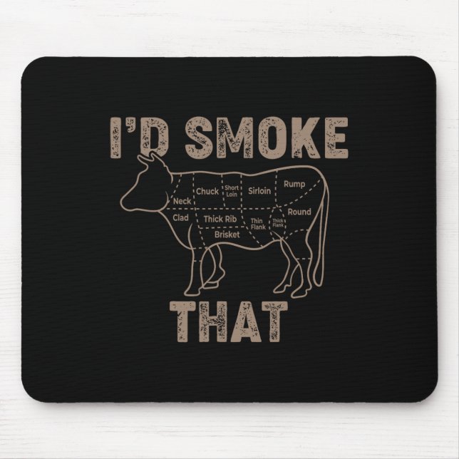 Rindfleisch - das rauche ich - Grillen Mousepad (Vorne)