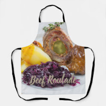 Rindfleisch Roulade mit Kartoffeln und rote Kohlkü