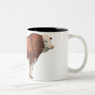 Rindfleisch-Tyrann-Tassen-Simmental Stier Zweifarbige Tasse