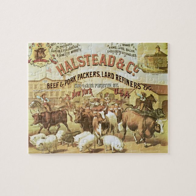 Rindfleisch-u. Schweinefleisch-Verpacker, c.1880 (Horizontal)