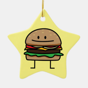 Rindfleischkäsebrötchen Hackfleisch des Keramikornament