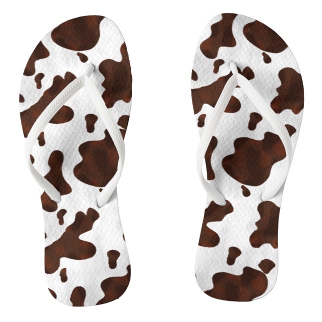 Rindleder-Imitat-Haar-Western-Leder-gepunktetes Flip Flops (Fußbett)