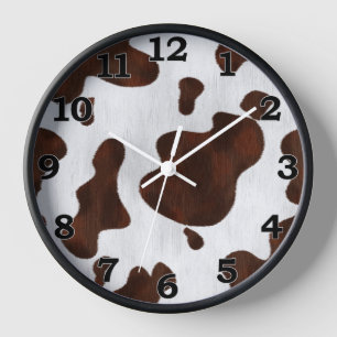 Rindleder-Imitat-Haar-Western-Leder-gepunktetes Uhr
