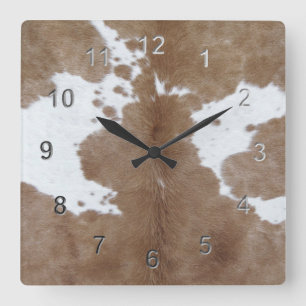 Rindleder Quadratische Wanduhr