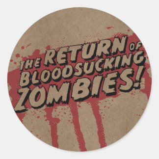 Rindschwein - Buttons "Zombies" Runder Aufkleber