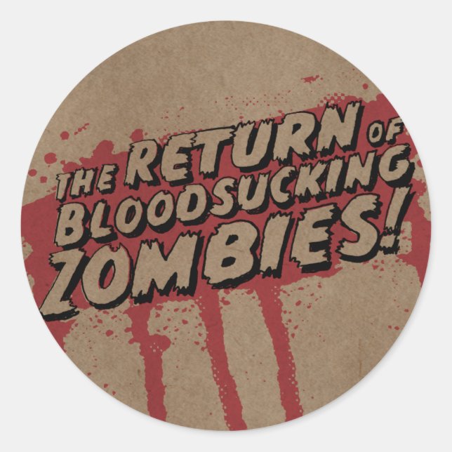 Rindschwein - Buttons "Zombies" Runder Aufkleber (Vorderseite)