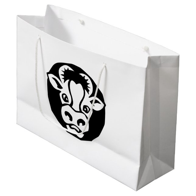 Rindvieh Große Geschenktüte (Vorderseite Schrägansicht)