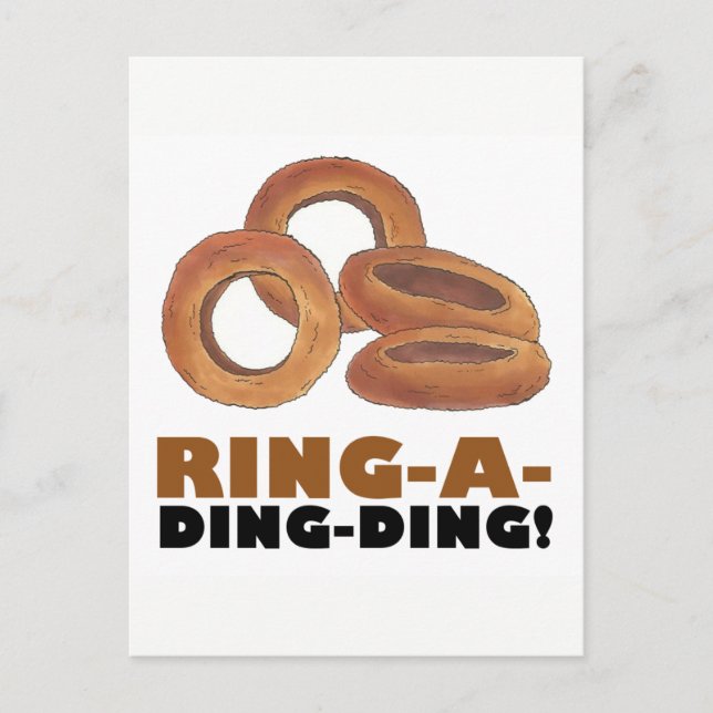 Ring-a-Ding-Bride Verlobung Bachelorette Ankündigungspostkarte (Vorderseite)