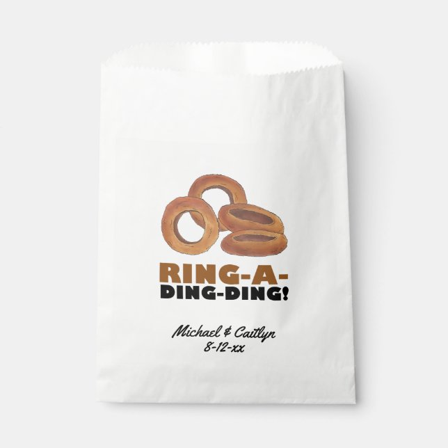Ring-a-Ding-Bride Verlobung Bachelorette Geschenktütchen (Vorderseite)