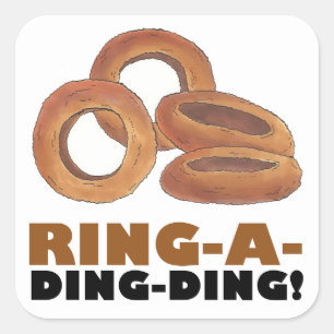 Ring-a-Ding-Bride Verlobung Bachelorette Quadratischer Aufkleber