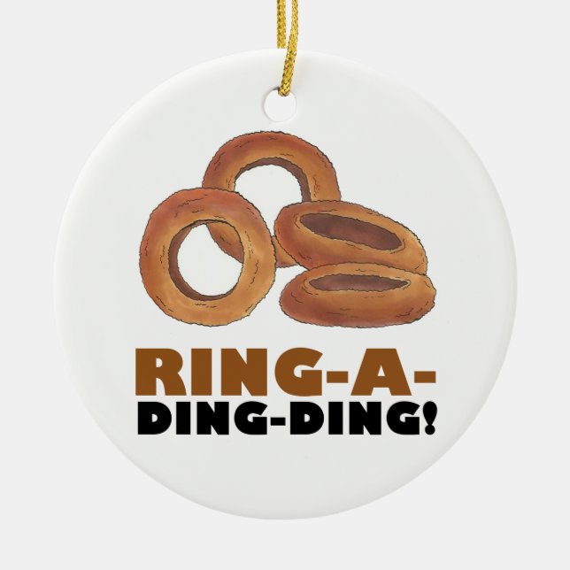 Ring-a-Ding-Verlobung Brautparty Hochzeit Keramikornament (Vorne)