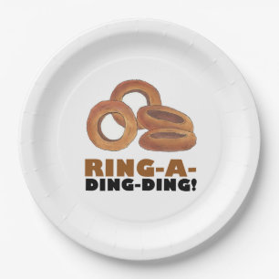 Ring-A-Ding-Zwiebelring Rings Junk Food Feinschmec Pappteller