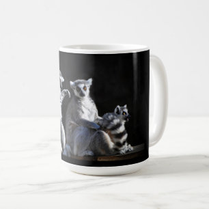 Ring angebundene Lemur-Familie Kaffeetasse