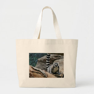 Ring angebundener Lemur Jumbo Stoffbeutel