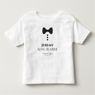 Ring Bearer Black Krawatte Wedding Young Child T - Kleinkind T-shirt