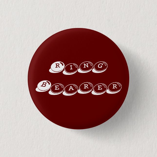 "Ring Bearer" - Candy Bits Text Button (Vorderseite)