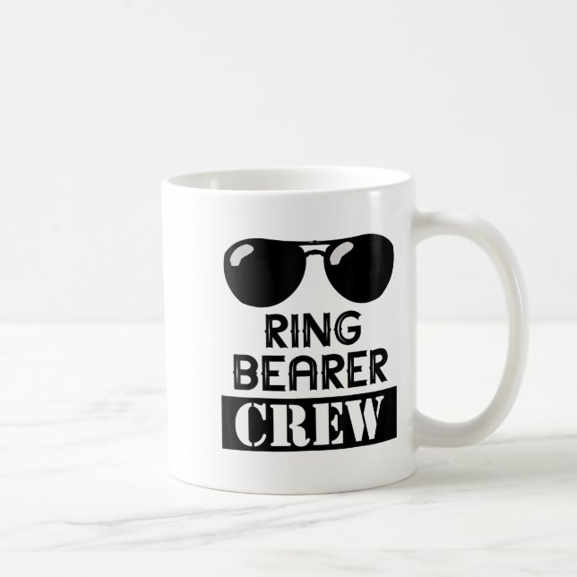 Ring Bearer Crew Ring Wedding Party Sungl Security Kaffeetasse (Rechts)