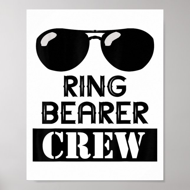 Ring Bearer Crew Ring Wedding Party Sungl Security Poster (Vorne)