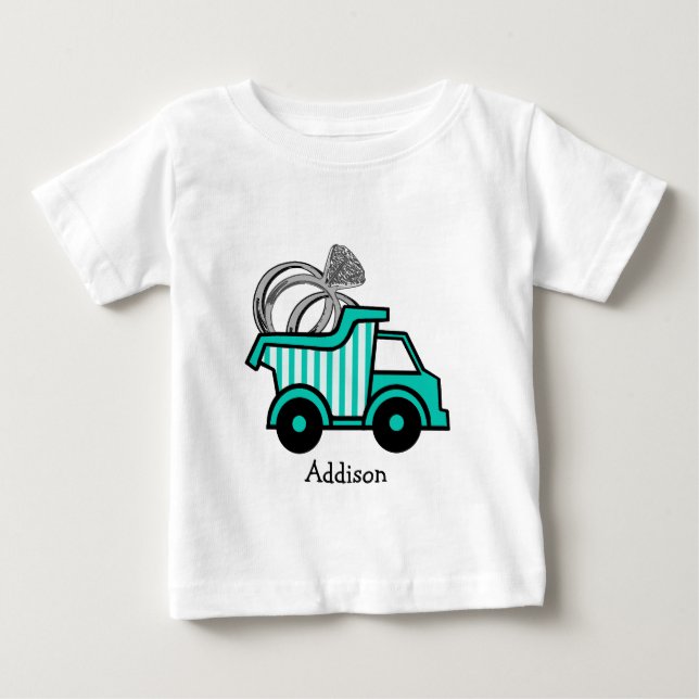 Ring Bearer Dump Truck Baby T-shirt (Vorderseite)