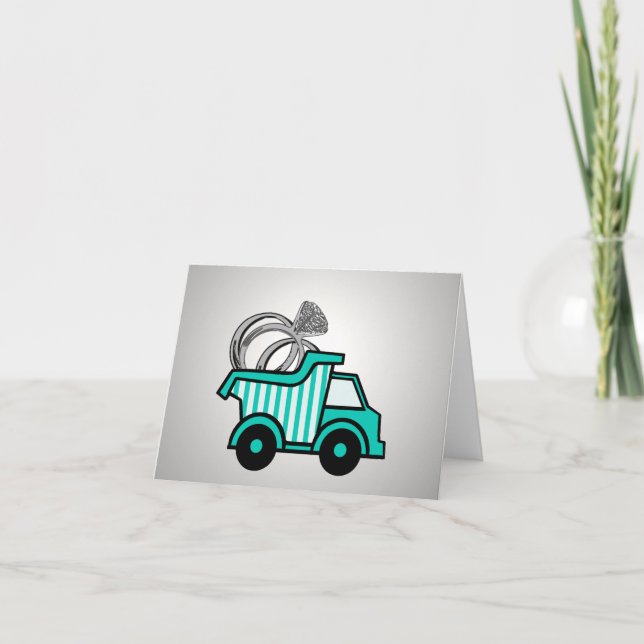 Ring Bearer Dump Truck Karte (Vorderseite)