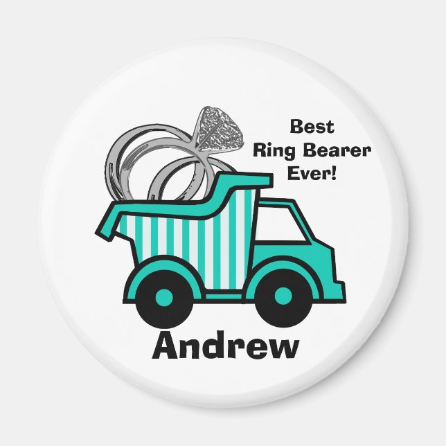 Ring Bearer Dump Truck Magnet (Vorne)