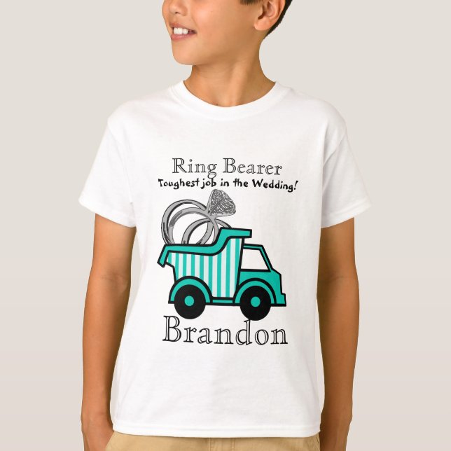 Ring Bearer Dump Truck T-Shirt (Vorderseite)